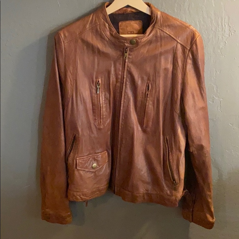 Banana Republic leather motorcycle-ish jacket
